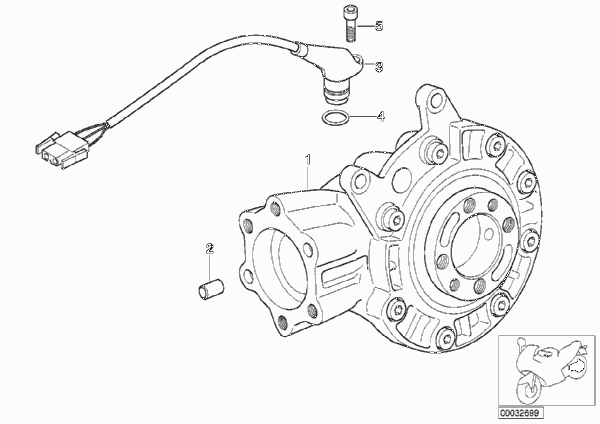 редуктор главной передачи для BMW 59C2 R 1200 Montauk 03 (0309,0319) 0 (схема запчастей)
