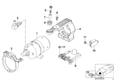Подкачив. насос/ датчики/ доп.элем. DSC для BMW Z3 Z3 2.0 M52 (схема запасных частей)