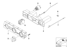 Панель управления отопителя для BMW E46 318td M47N (схема запасных частей)