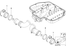 Расходомер воздуха для BMW E52 Z8 S62 (схема запасных частей)