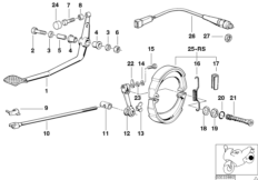 Тормозной механизм заднего колеса для MOTO 2472 R 65 (20KW) 0 (схема запасных частей)