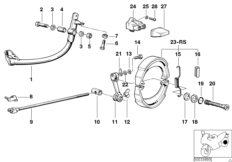 Тормозной механизм заднего колеса для MOTO 2471 R 80 ST 0 (схема запасных частей)