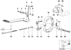 Тормозной механизм заднего колеса для BMW 2476 R60/6 0 (схема запасных частей)