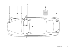 Система сигнализации для BMW E36 M3 S50 (схема запасных частей)