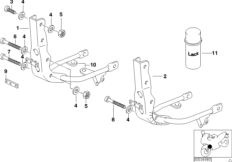 Рама нижняя часть для BMW E169 F 650 97 (0162) 0 (схема запасных частей)