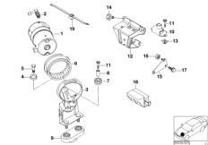 Подкачив. насос/ датчики/ доп.элем. DSC для BMW E46 320Ci M52 (схема запасных частей)