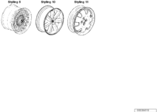 Обзор дизайна колесных дисков I для BMW Z1 Z1 M20 (схема запасных частей)