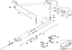 Топливопровод/ элементы крепления для BMW E39 M5 S62 (схема запасных частей)