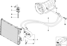 Масляное охлаждение АКПП A5S ...R для BMW E46 328i M52 (схема запасных частей)