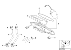 Топливный расходомер для BMW 59C3 R 1200 C Indep. 00 (0405,0433) 0 (схема запасных частей)