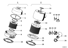 воздушный фильтр для BMW T50 R50/2 0 (схема запасных частей)
