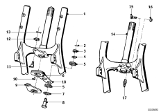Маятниковая вилка Пд для BMW T60 R60/2 0 (схема запасных частей)