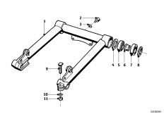 Маятниковая вилка Пд для MOTO T60 R60/2 0 (схема запасных частей)