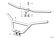 Руль для MOTO T60 R60/2 0 (схема запасных частей)