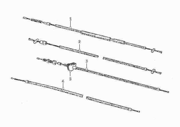 Тросовые приводы для MOTO T60 R60/2 0 (схема запчастей)