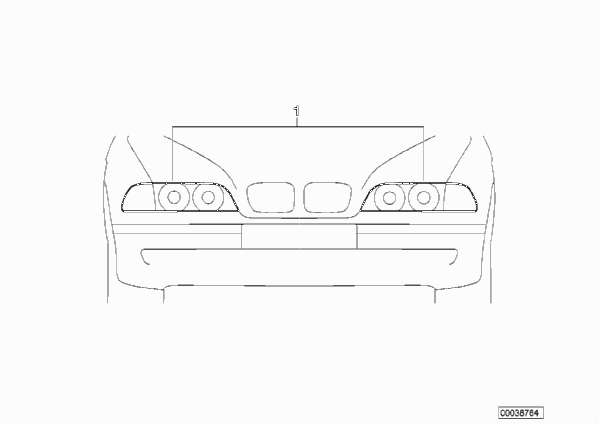 Комплект дооснащения ксеноновой фары для BMW E46 330d M57 (схема запчастей)