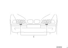 Комплект дооснащ.сист.омывателей фар для BMW E46 325xi M54 (схема запасных частей)