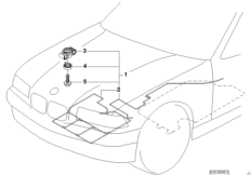 Защитная оболочка от грызунов для BMW E36 320i M52 (схема запасных частей)