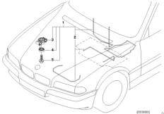 Защитная оболочка от грызунов для BMW E38 740i M62 (схема запасных частей)