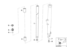 Вертикальная полая стойка для BMW R22 R 1150 RS 01 (0447,0498) 0 (схема запасных частей)