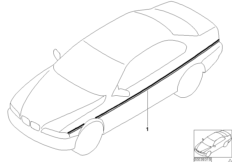 Индивид.декоративные полосы "Deco-Line" для BMW E38 L7 M73N (схема запасных частей)