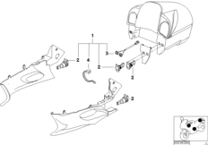 Гнездо разъема для BMW 89V3 K 1200 LT 04 (0549,0559) 0 (схема запасных частей)