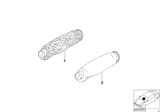 Дооснащение рукояткой рычага стоян.торм. для BMW E39 528i M52 (схема запасных частей)