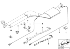 Лямбда-зонд/дополнительные элементы для BMW E36 323ti M52 (схема запасных частей)