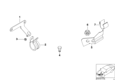 Крепление маслопроводов для BMW E39 M5 S62 (схема запасных частей)