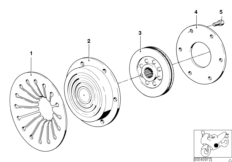 Ведомый диск сцепления для BMW 2477 R 60 /7 0 (схема запасных частей)
