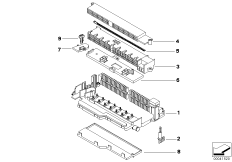 Детали блока предохранителей для BMW E46 325xi M54 (схема запасных частей)