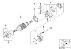 Детали стартера для MOTO 89V3 K 1200 LT 04 (0549,0559) 0 (схема запасных частей)
