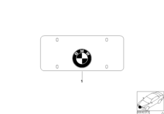 Marque License Plate Frame для BMW E85 Z4 M3.2 S54 (схема запасных частей)