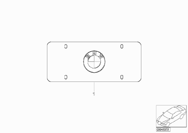 Marque License Plate Frame для BMW E85 Z4 M3.2 S54 (схема запчастей)
