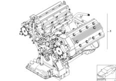 Силовой агрегат для BMW E39 M5 S62 (схема запасных частей)