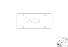 Рамка для знака для BMW E60 M5 S85 (схема запасных частей)