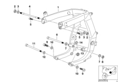 Рамка для BMW 259S R 1100 S 98 (0422,0432) 0 (схема запасных частей)