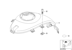 Кожух топливного бака для BMW 259S R 1100 S 98 (0422,0432) 0 (схема запасных частей)