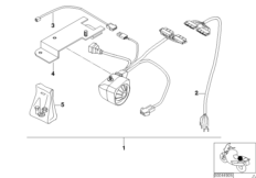 Дополн.элементы сист.охранной сигнализ. для BMW 89V2 K 1100 LT (0526, 0536) 0 (схема запасных частей)