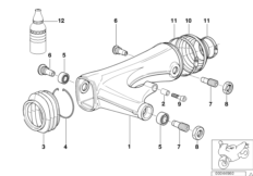 Качающийся рычаг заднего колеса для MOTO R28 R 1150 R Rockster (0308,0318) 0 (схема запасных частей)