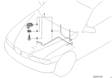 Защитная оболочка от грызунов для BMW E53 X5 3.0d M57 (схема запасных частей)