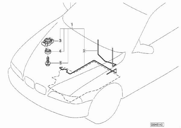 Защитная оболочка от грызунов для BMW E39 540i M62 (схема запчастей)