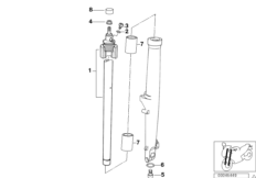 Вертикальная полая стойка для MOTO 259R R 1100 R 94 (0402,0407) 0 (схема запасных частей)