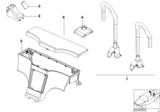 Комплект дооснащения дуги безопасности для BMW Z3 Z3 M3.2 S50 (схема запасных частей)