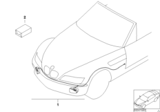Комплект дооснащ.противотуманной фары для BMW Z3 Z3 2.2i M54 (схема запасных частей)