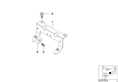 Кронштейн катушки зажигания для MOTO 59C1 R 850 C 99 (0421) 0 (схема запасных частей)