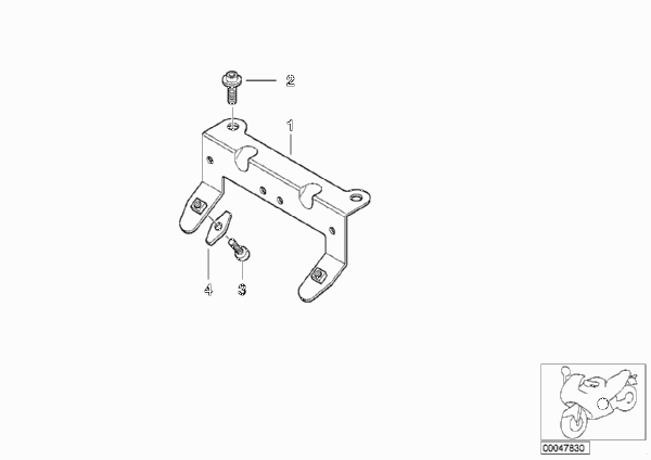 Кронштейн катушки зажигания для BMW 59C3 R 1200 C Indep. 00 (0405,0433) 0 (схема запчастей)