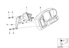 Панель приборов/дополнительные элементы для BMW R21A R 1150 GS Adv. 01 (0441,0492) 0 (схема запасных частей)