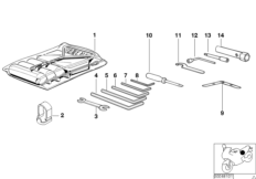 бортовой инструмент для BMW 259E R 850 GS 95 (0403) 0 (схема запасных частей)