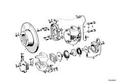 Тормозной механизм переднего колеса для BMW V8 507 8-Zyl (схема запасных частей)